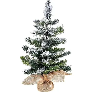 Vánoční stromek Fééric Lights and Christmas, Umělý vánoční stromeček s umělým sníhem v jutovém pytli, 50 cm