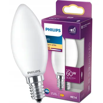 Žárovka Žárovka Philips LED 60W E14 Teplá bílá B35 FR ND RFSRT4