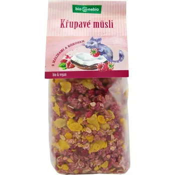 Bio nebio Bio křupavé müsli s malinami a kokosem bio*nebio 300 g