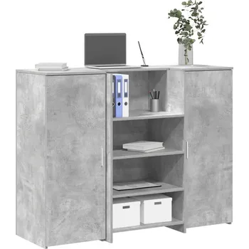 Psací stůl zahrada-XL Recepční stůl betonově šedý 135x50x103,5 cm kompozitní dřevo 3324190