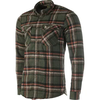 Pánská košile TAGART Pánská lovecká košile Jukon Regular z teplého materiálu L BÍLÁ|ZELENÁ|ČERVENÁ