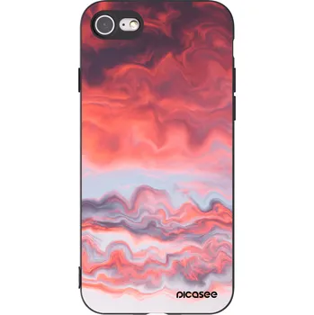 Pouzdro na mobilní telefon Picasee silikonový černý obal pro Apple iPhone SE 2022 - Sunset