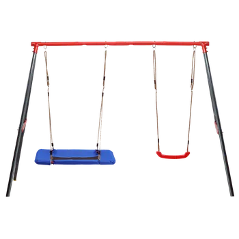 Zahradní houpačka DVOJLŮŽKOVÁ ZAHRADNÍ HOUPAČKA (KOVOVÝ RÁM + HOUPAČKA + ČAPÍ HLÍZDO) 290 x 180 x 200 CM *1111