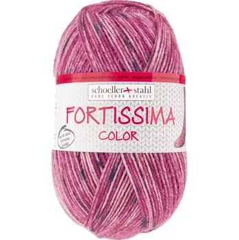 Příze Schoeller Stahl Fortissima color tweed 578 Vínová (Ponožková příze Fortissima tweed Burgund)