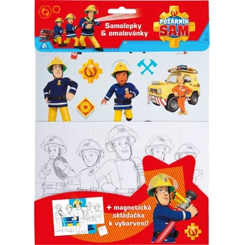 omalovánky POŽÁRNÍK SAM – Omalovánky, magnetky, samolepky