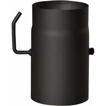 Kouřovod Roura černá 150mm/250mm s klapkou