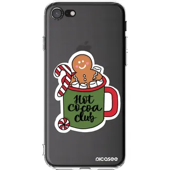 Pouzdro na mobilní telefon Picasee silikonový průhledný obal pro Apple iPhone 8 - Hot Cocoa Club