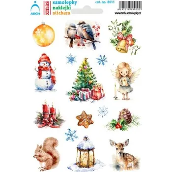 samolepka Vánoční samolepky - zlatá baňka