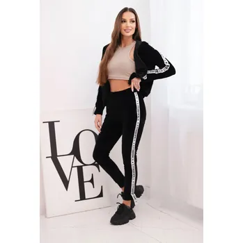 Kesi Velurová souprava s ozdobnými stuhami červená Barva: Černá, Velikost: UNI