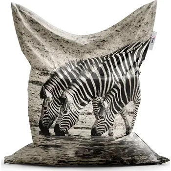 Sedací pytel Sablio Sedací vak Zebry u vody - 200x140 cm