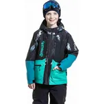 Dětská SNB & SKI bunda Meatfly Bangito černá/tyrkysová 158
