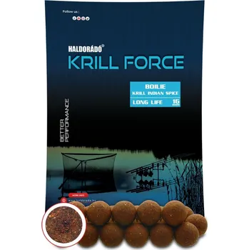 Boilies Boilies Haldorádó Krill Force Long Life Krill - Indian Spice 700g - 16 mm