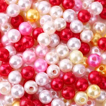 Dětské navlékací korálky SADA PERLOVÝCH KORÁLKY NA NÁRAMKY 500 KUSŮ 6MM 6 BAREV