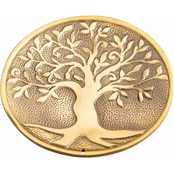 Stojánek z kovu na vonné tyčinky Strom života 13,5 cm