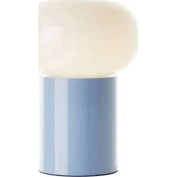 Nástěnné svítidlo Brilliant 99003/03 Stolní lampa DAENY modrá &amp; opálové sklo