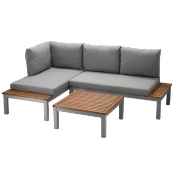 Zahradní sestava HLINÍKOVÁ MODULÁRNÍ SESTAVA NÁBYTKU 'BOHITO' - STŮL /WIM9865/ + 2 POHOVKY /WIM9858 x2/