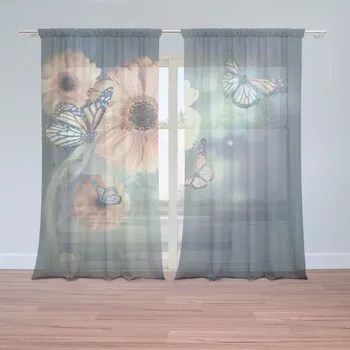 Záclona Sablio Záclony Květinová abstrakce: 2ks 150x250cm