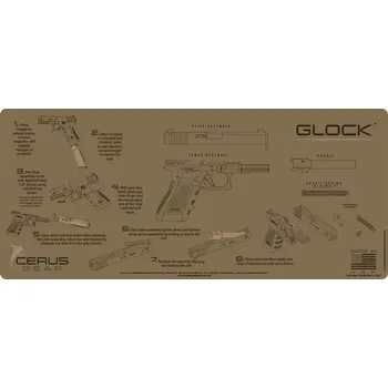 Čištění zbraně Cerus Gear MAT-MID-GLK-INS-COY - Podložka pro čištění zbraní GLOCK INSTRUCTIONAL COYOTE