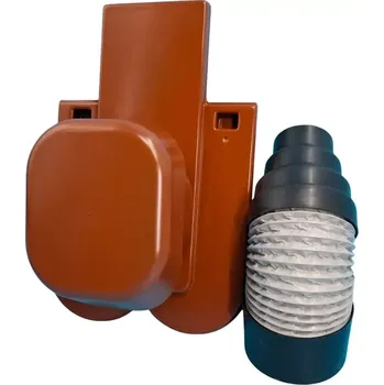 VENTEO - Odvětrávací střešní komplet 150 mm pro bobrovku, šupina, cihlová