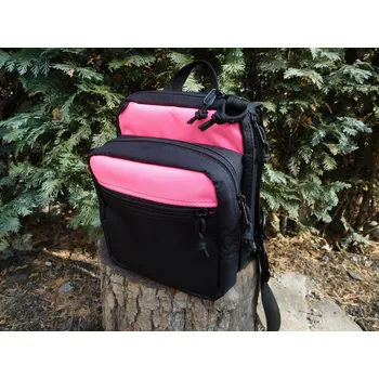 Taška přes rameno pro skryté nošení zbraně černá/růžová