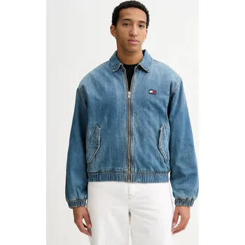 Dámská casual bunda Džínová bunda Tommy Jeans modrá barva, přechodná, DM0DM22269 55J, vel. M