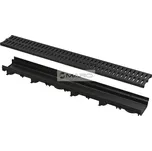 Alcadrain Žlab venkovní 60 mm s plastovým rámem a plastovým roštem, A15, 1000 mm, AVZ112-R501