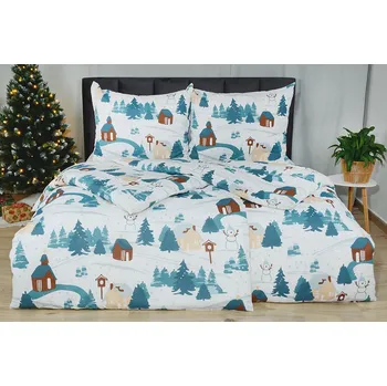 Povlečení HW Logistic s.r.o. Plus Verna krepové bílé 140 x 220, 70 x 90 cm zipový uzávěr