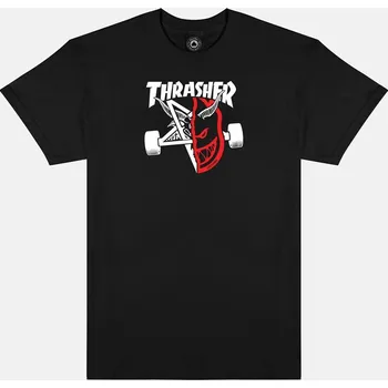 Pánské tričko Tričko Thrasher X Spitfire Thrash & Burn - Black - XL