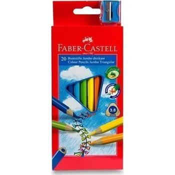 Pastelka Pastelky Faber-Castell 116520 Junior Triangular - 20 barev + ořezávátko