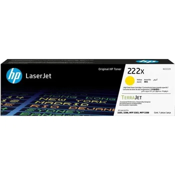 HP 222X (W2222X) žlutý Toner, originální, pro tiskárny HP LaserJet Pro 3201, 3202, 3203, 3204, 3288, 3303, 2500 stran, žlutý W2222X