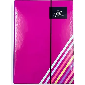 desky na sešit Školní desky na sešity A5 Frii of Norway – Retro Stripe Pink