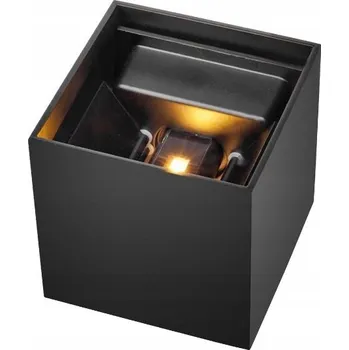 Nástěnné svítidlo Nástěnné svítidlo kostka černé nastavitelné LED UP/DOWN