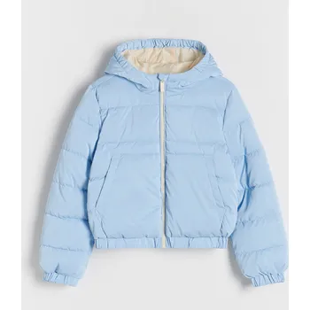 Dívčí bunda Reserved - Prošívaná bunda s kapucí - světle modrá - ZG737-50X - ZG737-50X-122