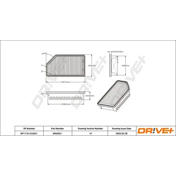Vzduchový filtr Vzduchový filtr DRIVE+ DP1110.10.0521
