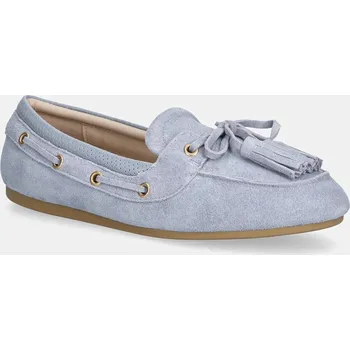 Dámské mokasíny Semišové mokasíny Liu Jo SKIPPER 03 dámské, modrá barva, na plochém podpatku, SA6049PX002S3954 05X, EUR 37