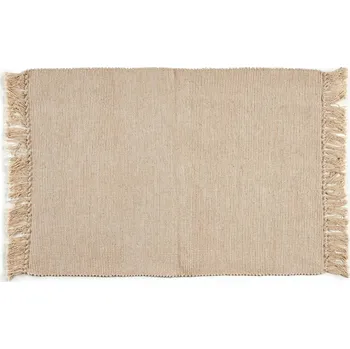 Koberec Giftdecor Koberec s třásněmi, 100% bavlna, 180 x 120 cm, béžová