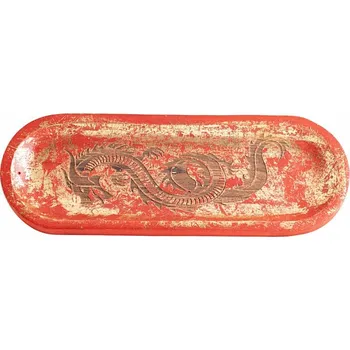 Stojánek z mangového dřeva Drak 10 x 27,5 cm