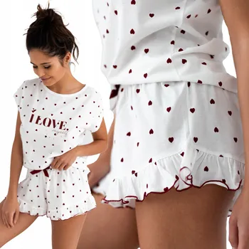 Dámské pyžamo Sensis dámské pyžamo bavlna bílé velikost XL