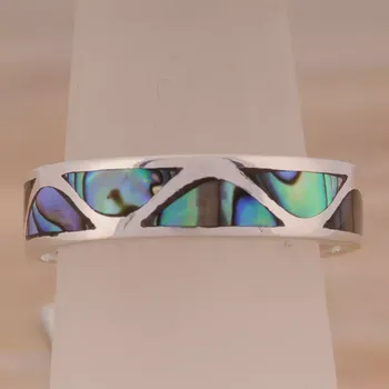 Prsten BOBSilver stříbrný prsten s perletí paua Ag 5,1 g vlny 61