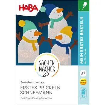 kreativní sada Haba Kreativní sada První propichování papíru Sněhulák