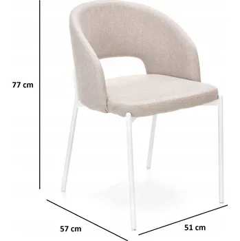 Jídelní židle Křeslo K486 béžové - HALMAR