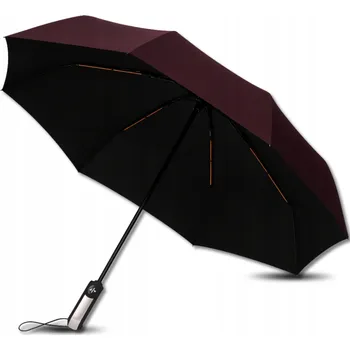 Deštník EdiBazzar automatický skládací deštník s pouzdrem, červený