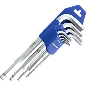 Autoklíč ProfiGaráž Imbusové klíče s kuličkou - šestihran BOXO 9ks 64-175 mm