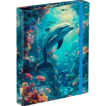 Školní batoh BAAGL Desky na školní sešity A5 Delfín