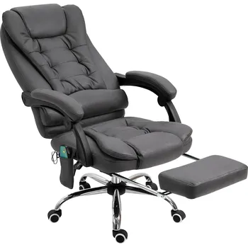 Kancelářská židle Vinsetto s masážní funkcí 65 x 160 x 104 cm šedá