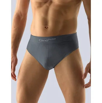 Slipy Gina Výhodné balení 5 kusů - Pánské slipy bezešvé 51003P Barva/Velikost: tm. šedá / M/L