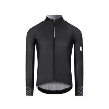 cyklistický dres Q36.5 Cyklistický dres Gregarius Hybrid Collar Fade long sleeve jersey podzim, ZIMA Černá M Pánské