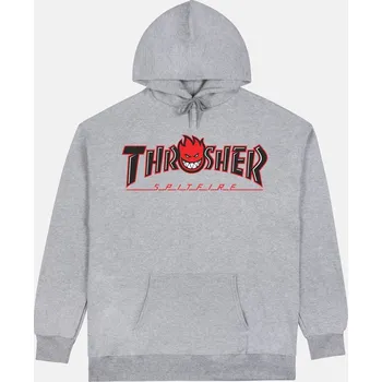 Pánská mikina Mikina Thrasher X Spitfire Big Head Outline - Ash Grey - XL