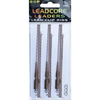 ESP návazce Leadcore Lead Clip 1m Sandy Gravel