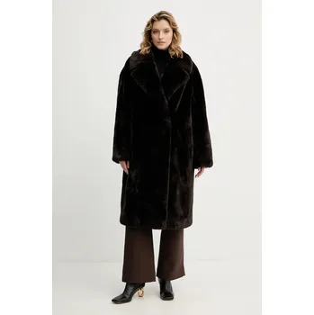 Dámský kabát Kabát Guess VANNA hnědá barva, W5BL95 WJ110 W5BL95.WJ110 89X, vel. L